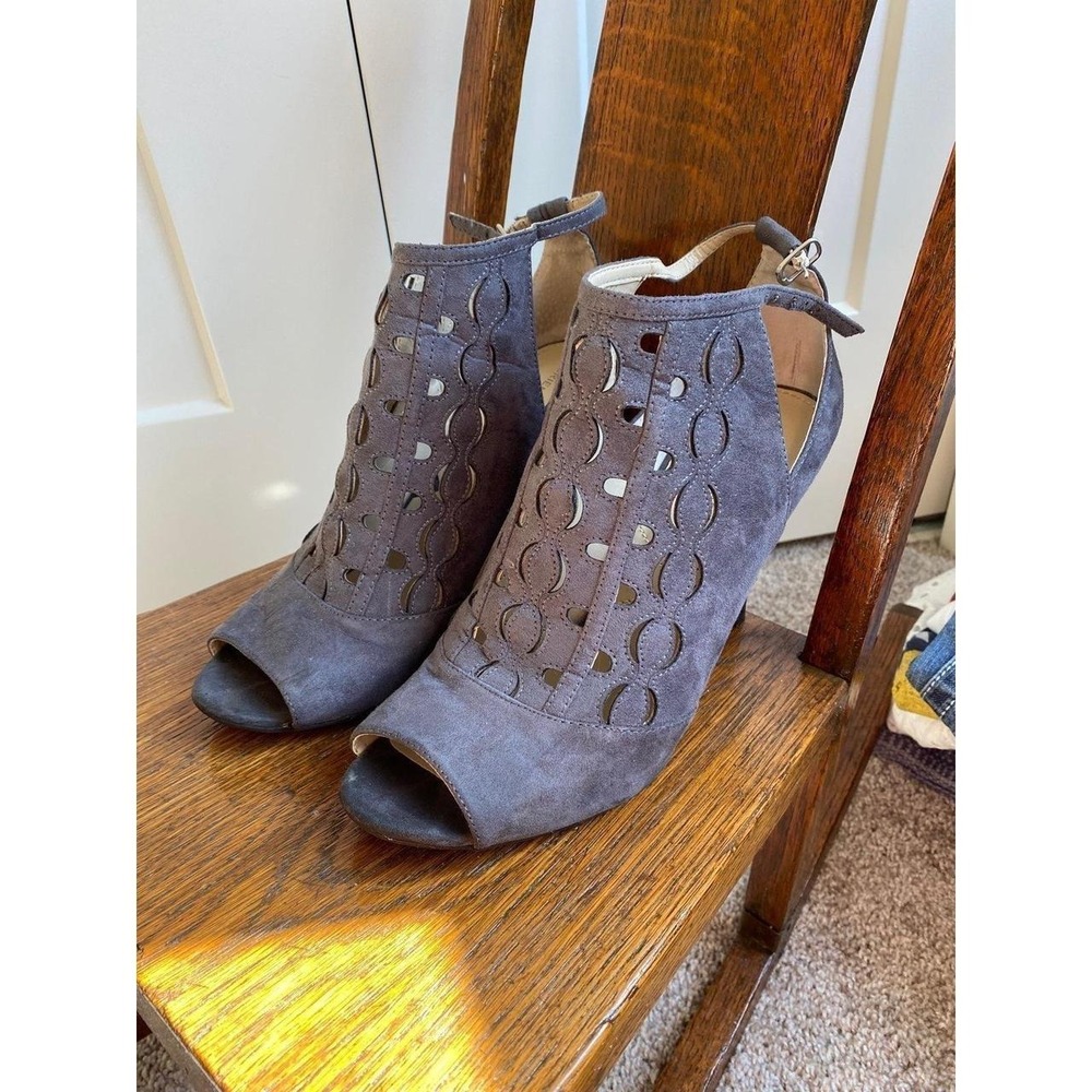 Adrienne Vittadini 8 Grins Heels Open Toe Ankle Shoes Fall Office Event Y2K